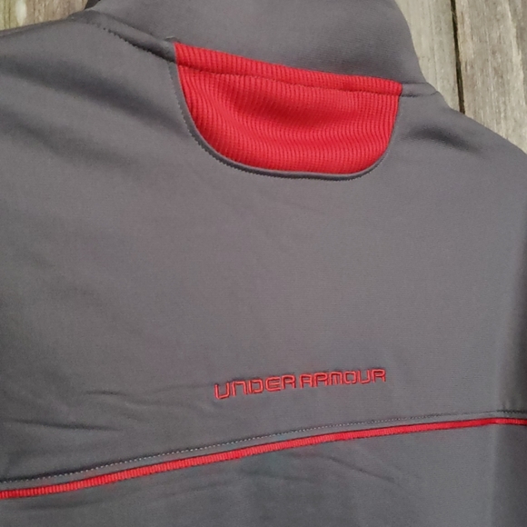 Under Armour NWTS Gray Red Sweat Jacket - Picture 6 of 7